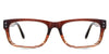 Aitana eyeglasses in the molasses variant - are rectangular frames in brown.