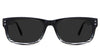 Aitana gray Polarized in the Grease variant - is a full-rimmed frame with a semi-flat top, a narrow nose bridge, and a visible wire core.