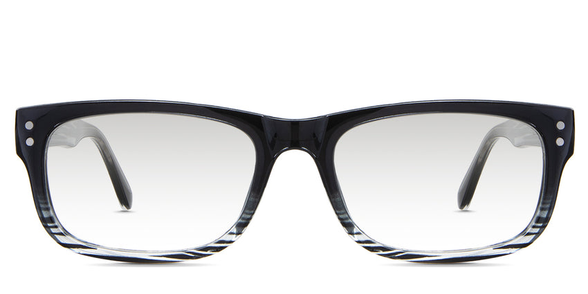 Aitana black tinted Gradient in the Grease variant - is a full-rimmed frame with a semi-flat top, a narrow nose bridge, and a visible wire core.