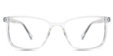 Alina eyeglasses in the cloudsea variant - it's a colorless full-rimmed frame.
