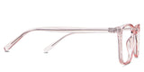 Alina eyeglasses in the peony variant - have a visible silver wire core in the arm.