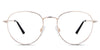 Allison eyeglasses in the mimosa variant - is a full-rimmed frame in matte gold.