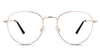 Allison eyeglasses in the mimosa variant - is a full-rimmed frame in matte gold.