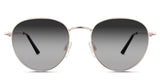 Allison black tinted Gradient  sunglasses in the Mimosa variant - is a full-rimmed frame with a U-shaped nose bridge.