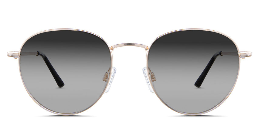 Allison black tinted Gradient  sunglasses in the Mimosa variant - is a full-rimmed frame with a U-shaped nose bridge.