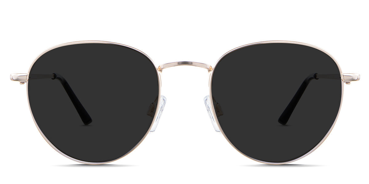Allison Gray Polarized in the Mimosa variant - is a full-rimmed frame with a U-shaped nose bridge.