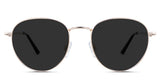 Allison black tinted Standard Solid sunglasses in the Mimosa variant - is a full-rimmed frame with a U-shaped nose bridge.