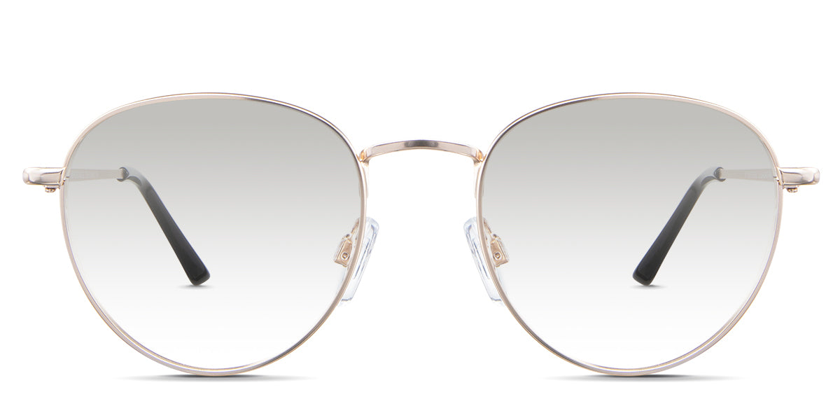 Allison black tinted Gradient  glasses in the Mimosa variant - is a full-rimmed frame with a U-shaped nose bridge.