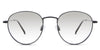 Allison black tinted Gradient   glasses in the Sumi variant - is a round frame with adjustable nose pads and a slim temple arm.
