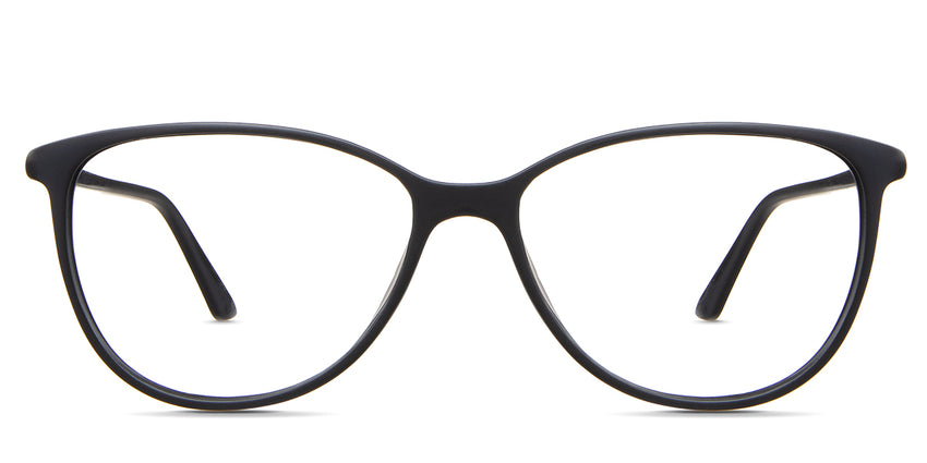 Amara eyeglasses in the spinel variant - is a slim frame in black.