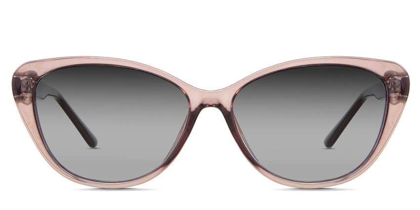 Amber  black tinted Gradient sunglasses in the Latte variant - it's a full-rimmed frame with built-in nose pads and medium-thick arms.