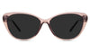 Amber Gray Polarized in the Latte variant - it's a full-rimmed frame with built-in nose pads and medium-thick arms.