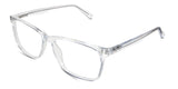 Ames eyeglasses in the cloudsea variant - have clear built-in nose pads.
