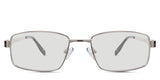 Anderson black tinted Standard Solid sunglasses in the argentina variant - it's a thin metal frame with a U-shaped nose bridge and wide viewing lens.