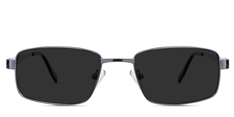 Anderson black tinted Standard Solid sunglasses in the brilliant variant - it's a full-rimmed rectangular frame with a high nose bridge and adjustable nose pads.