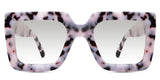 Apia black tinted Gradient wide frame in chiffon variant  tortoiseshell pattern with broad arm and logo on it