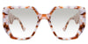 Ara black tinted Gradient glasses in praline variant in square shape