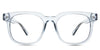 Ariella eyeglasses in the palesmoke variant - it's a full-rimmed transparent frame in bluish gray.