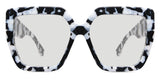 Aruna black tinted Standard Solid eyeglasses in nova variant - it's square frame