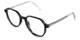Ash eyeglasses in the basalt variant - it's an acetate frame in black color rim and temple arm.