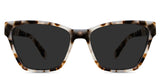 Asio Gray Polarized in cowry variant - it's a full-rimmed square frame with a touch of cat eye endpiece.-Standard