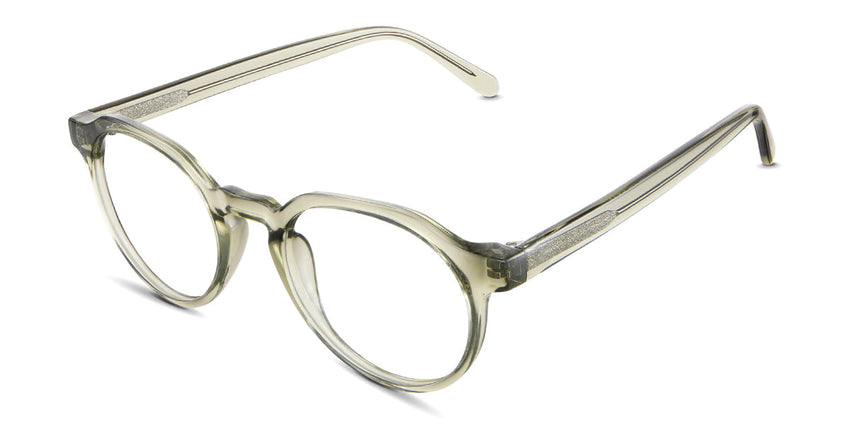 Asto eyewear in the kinglet variant - has a high nose bridge and long temple arm.