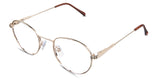 Axel eyeglasses in the gold variant - have a high nose bridge.