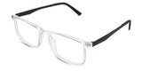 Axton eyeglasses in the clear variant - have a high nose bridge.