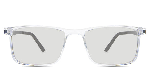 Axton black tinted Standard Solid in the Clear variant - it's a full-rimmed frame with a high nose bridge.