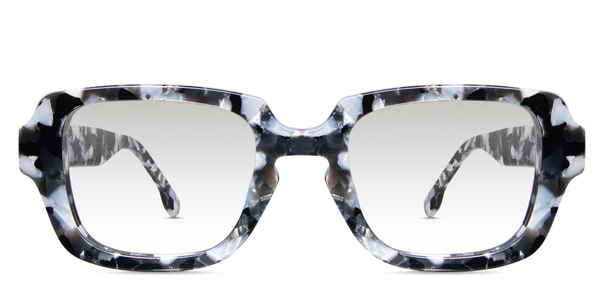 Baco black tinted Gradient sunglasses frame in charcoal variant in tortoiseshell pattern