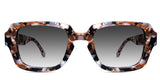 Baco black tinted Gradient sunglasses frame in sila variant - it's rectangle frame in tortoiseshell pattern