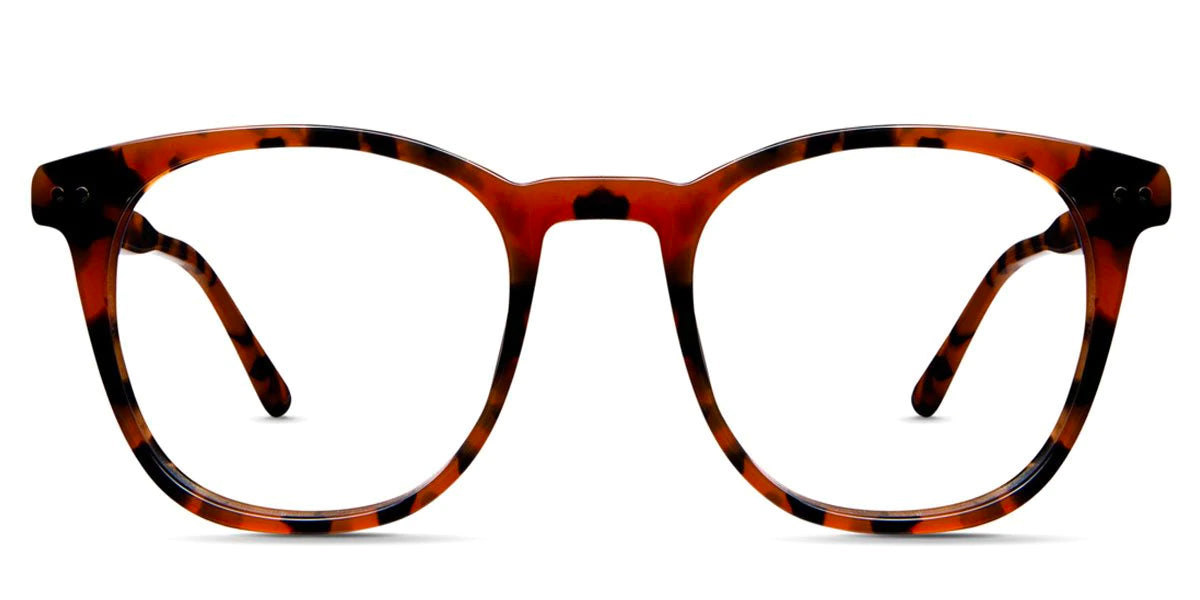 Batista eyeglasses in apple cider variant - it is made with acetate material in brown and black colour - frame size 47-19-135