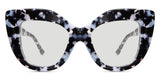 Belga black tinted Standard Solid stylish glasses in hollywood variant - it's cat eye frame