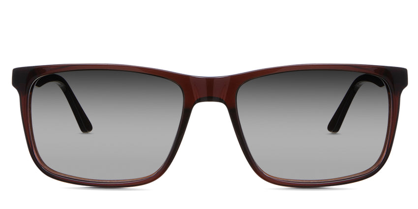 Belio black tinted Gradient sunglasses in burnish variant - is a full rimmed frame with built-in nose pad.