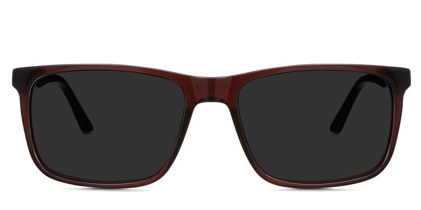 Belio Gray Polarized in burnish variant - is a full rimmed frame with built-in nose pad. 