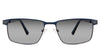 Benge black tinted Gradient in murgese variant - is a wide metal frame with a 17mm flat nose bridge and metal temple arms with acetate tips.