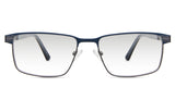 Benge black tinted Gradient glasses in murgese variant - is a wide metal frame with a 17mm flat nose bridge and metal temple arms with acetate tips. 