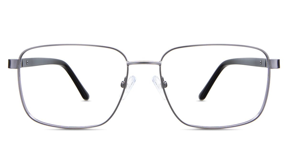 Benjamin eyeglasses in the nebelung variant - it's a full-rimmed metal frame in gun color.