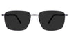 Benjamin black tinted Standard Solid sunglasses in the Nebelung variant - It's a full-rimmed metal frame with a thin metal frame with a straight bridge.