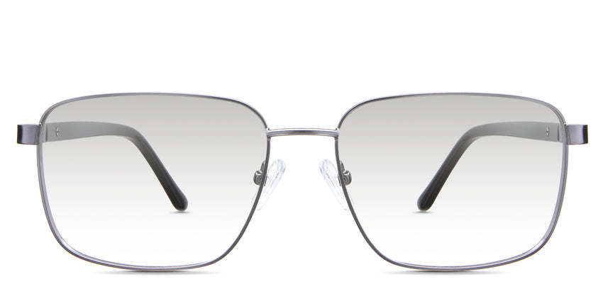 Benjamin black tinted Gradient  glasses in the Nebelung variant - It's a full-rimmed metal frame with a thin metal frame with a straight bridge.