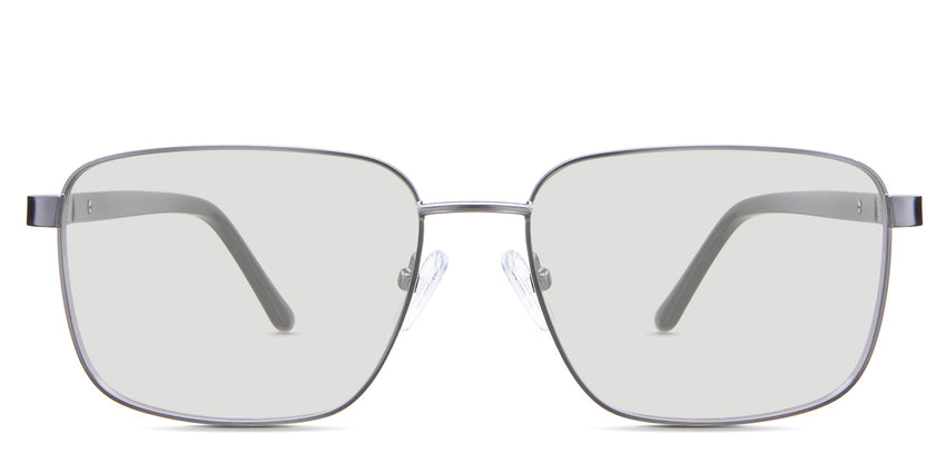 Benjamin black tinted Standard Solid glasses in the Nebelung variant - It's a full-rimmed metal frame with a thin metal frame with a straight bridge.
