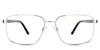 Benjamin eyeglasses in the saturn variant - it's a rectangular frame in gold color.