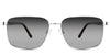 Benjamin black tinted Gradient  sunglasses in the Saturn variant - is a rectangular frame with a narrow nose bridge and slim temples.