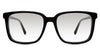 Bik black tinted Gradient glasses in jet-setter variant - it's square acetate frame