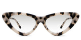 Bizan black tinted Gradient cat eye sunglasses in cooper variant - the frame is tortoise style