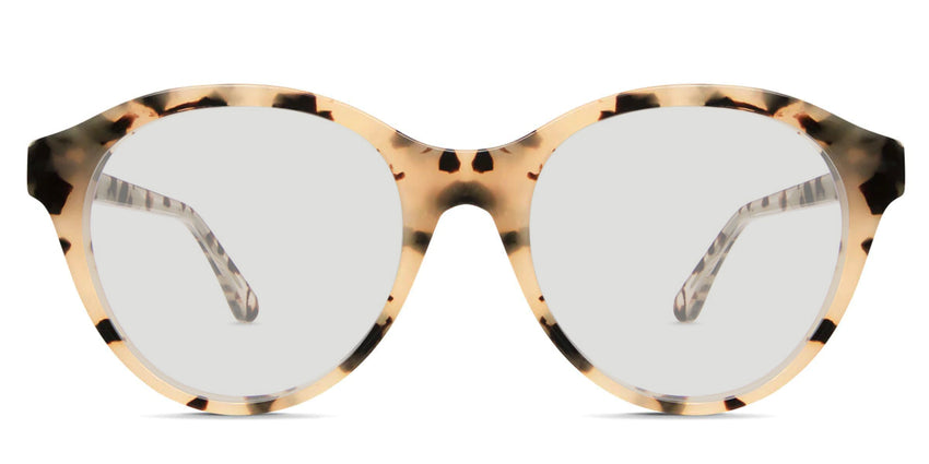 Bloso black tinted Standard Solid eyeglasses in monroe variant in round shape
