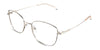 Bonnie eyeglasses in the gold variant - have a silicon nose pad.