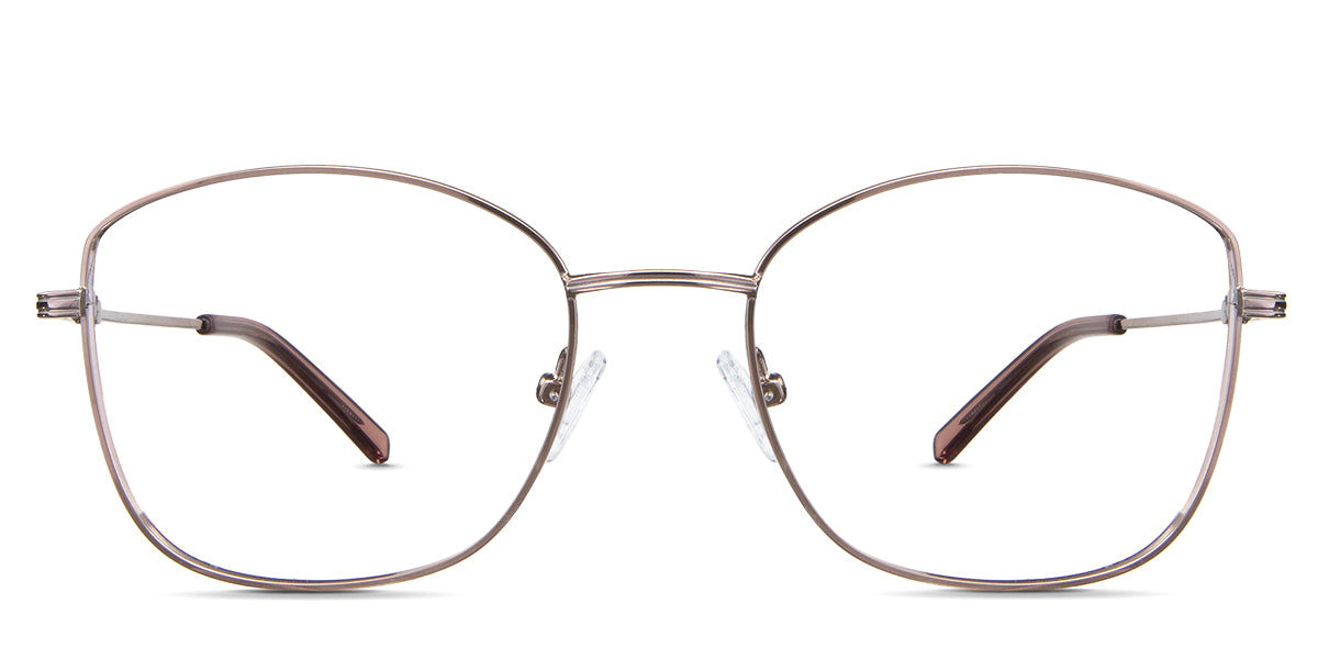 Bonnie eyeglasses in the pango variant - it's an oval shape frame in color brown.