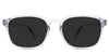 Boro Gray Polarized glasses in glacier variant - it's a rectangular frame with a built-in nose pad and visible wire core.