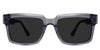 Brac Gray Polarized glasses in sooty variant - it's a transparent rectangular frame with a thick rim and temple.